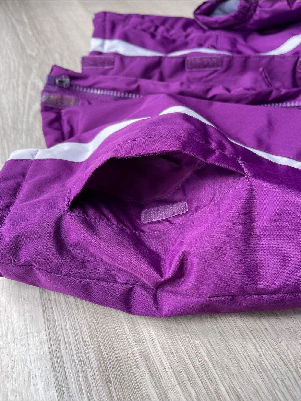 Arizona Jean Company Purple Hooded Jacket with White Accents